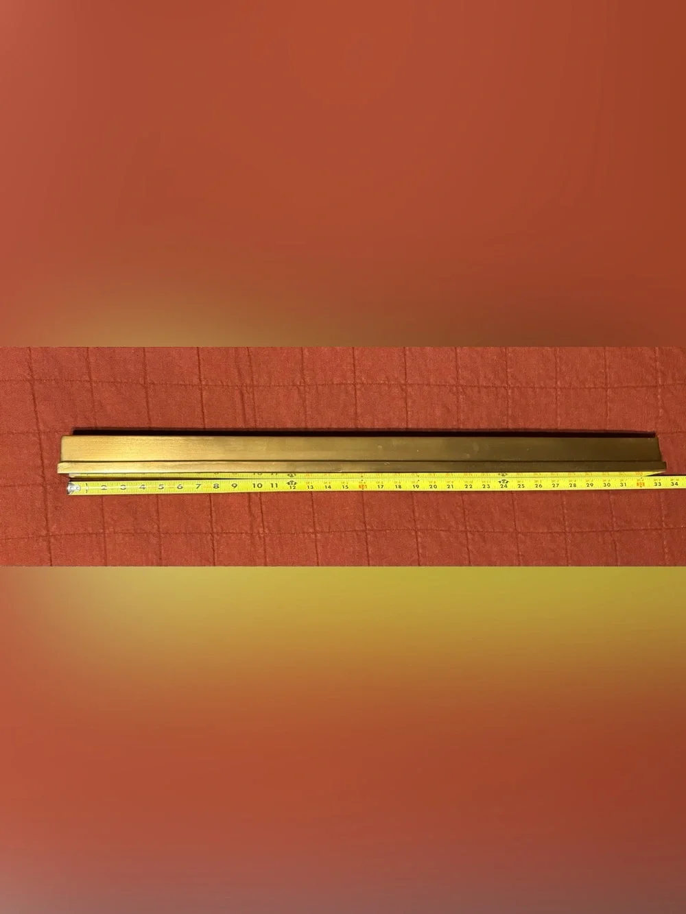 Gold Tone Accent Wall Shelves- Minimal Modern Home Wall Decor